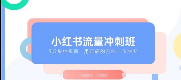 小红书流量冲刺班2025，最懂小红书的女人，快速教你2025年入局小红书-赚钱网