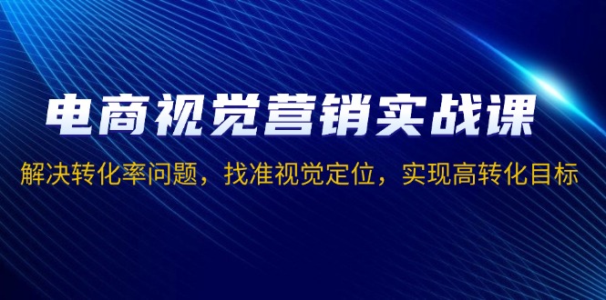 （13786期）电商视觉营销实战课，解决转化率问题，找准视觉定位，实现高转化目标-赚钱网