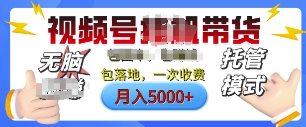 视频号挂J橱窗带货，纯托管模式，日入多张，无需剪辑，无需选品，有账号即可托管【揭秘】-赚钱网