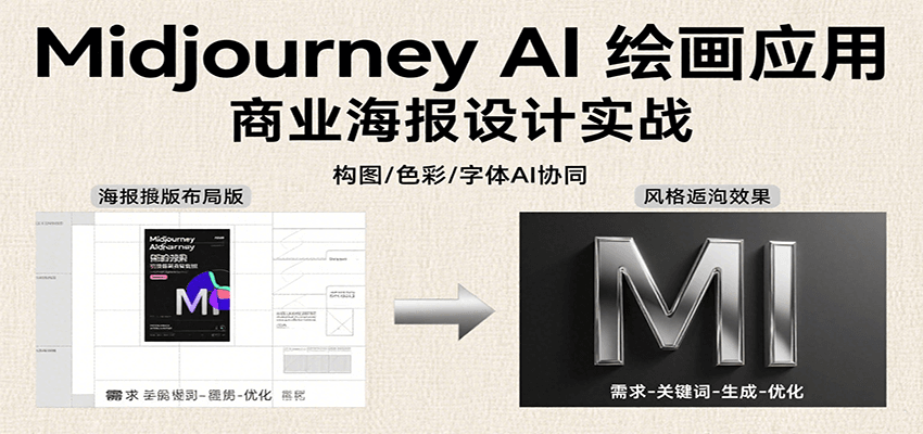 Midjourney AI绘画应用，关键词指令解析、漫画头像制作、海报设计、3D人物生成等-赚钱网