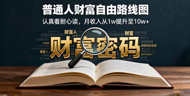 某付费文：普通人财富自由路线图，认真看耐心读，月收入从1w提升至10w+-赚钱网