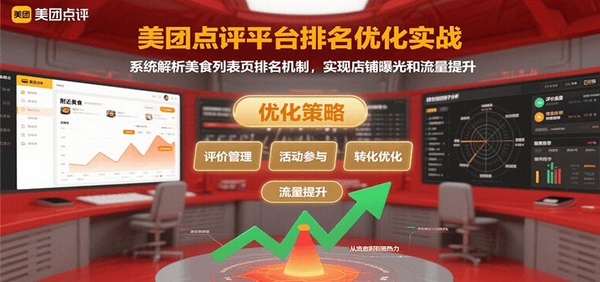 美团点评平台排名优化实战，系统解析美食列表页排名机制，实现店铺曝光和流量提升-赚钱网