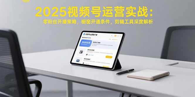 （15505期）2025视频号运营实战：零粉丝开播策略，橱窗开通条件，剪辑工具深度解析-赚钱网