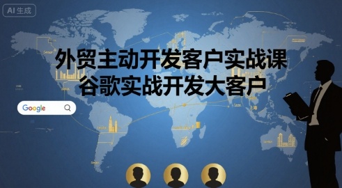 外贸主动开发客户实战课，谷歌实战开发大客户-赚钱网