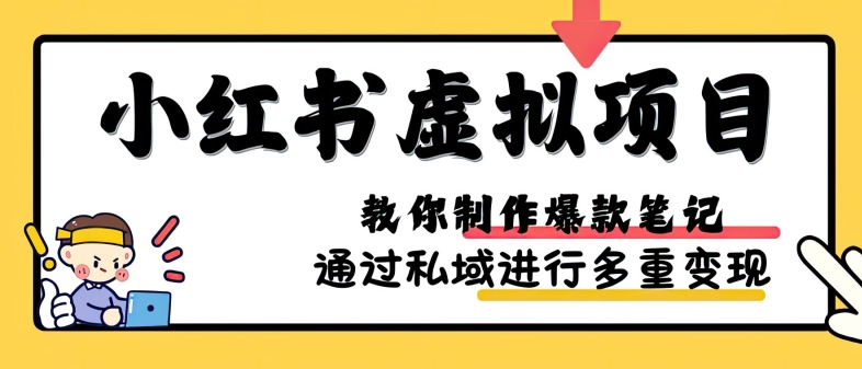 小红书虚拟项目实战，爆款笔记制作，矩阵放大玩法分享-赚钱网