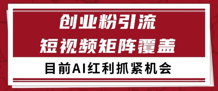 小红书某音创业赛道引流获客 自热矩阵日引200+【揭秘】-赚钱网