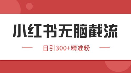 小红书只要你有同行就能获客，独家野路子获客玩法，暴力截流【揭秘】-赚钱网
