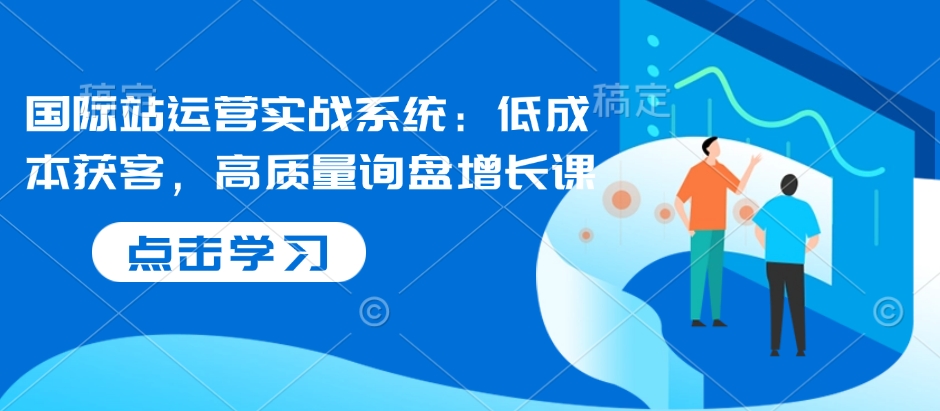 国际站运营实战系统：低成本获客，高质量询盘增长课-赚钱网
