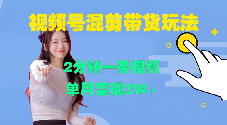 视频号混剪玩法，2分钟一条视频，单月变现2W+【揭秘】-赚钱网