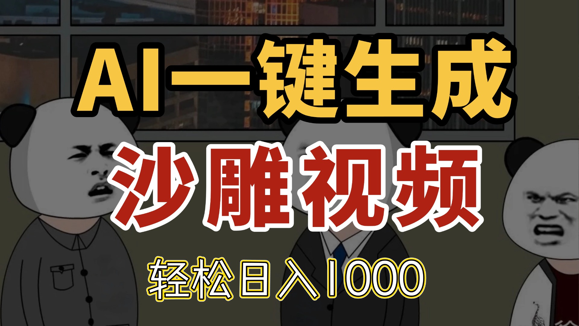 （14756期）AI一键生成沙雕视频，一条视频千万播放，轻松日入1000-赚钱网