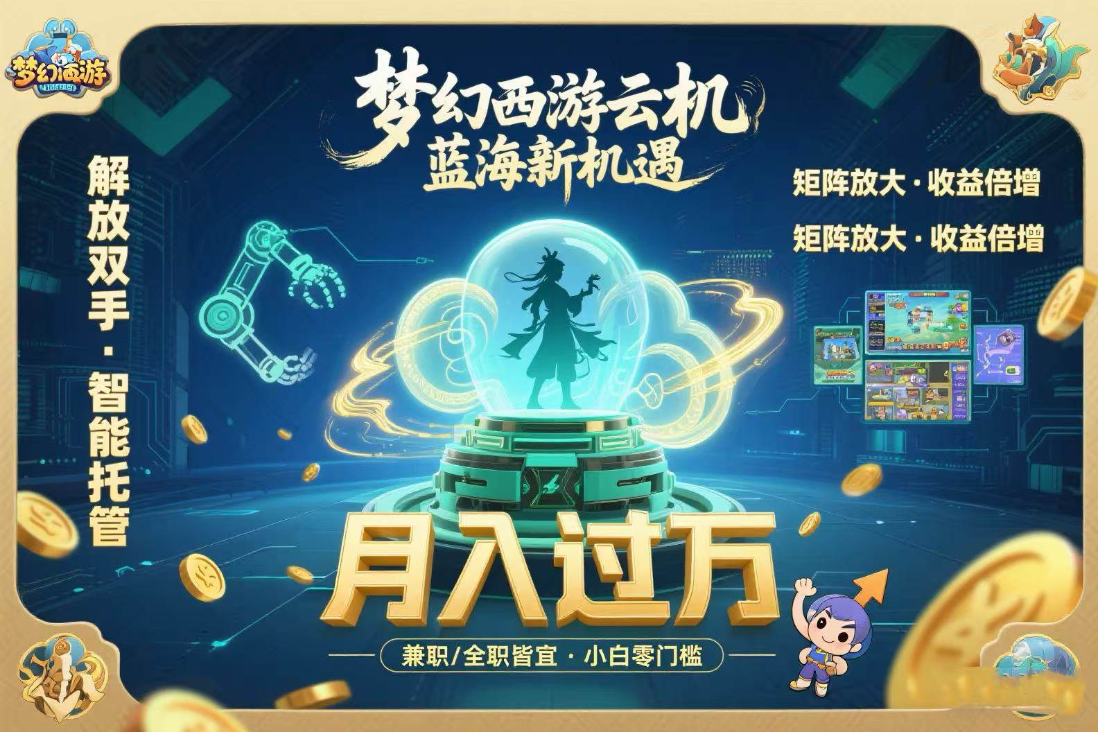 （15544期）梦幻西游云机最新蓝海玩法 解放双手可矩阵放大 轻松月入过万 小白也可…-赚钱网