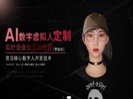 AI数字虚拟人定制，实时语音交互训练营（零基础），前沿核心数字人开发技术-赚钱网