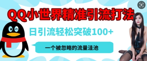 QQ私域引流平台，流量年轻且巨大，实操单日引流100+创业粉，月精准变现1W+-赚钱网