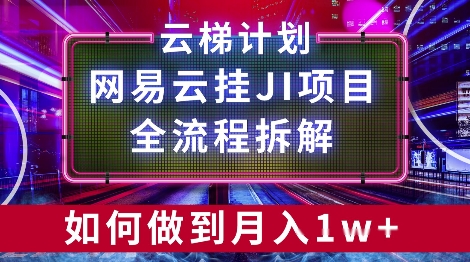 【项目拆解】网易云挂JI项目，全流程拆解，如何挂机月入1w-赚钱网