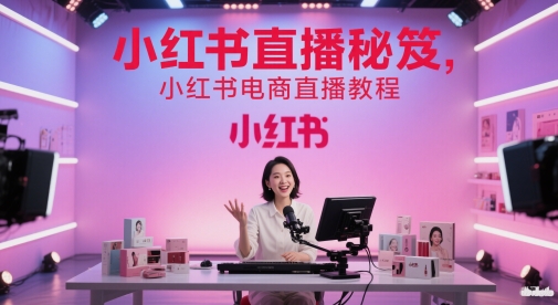 小红书直播秘笈，小红书电商直播教程-赚钱网