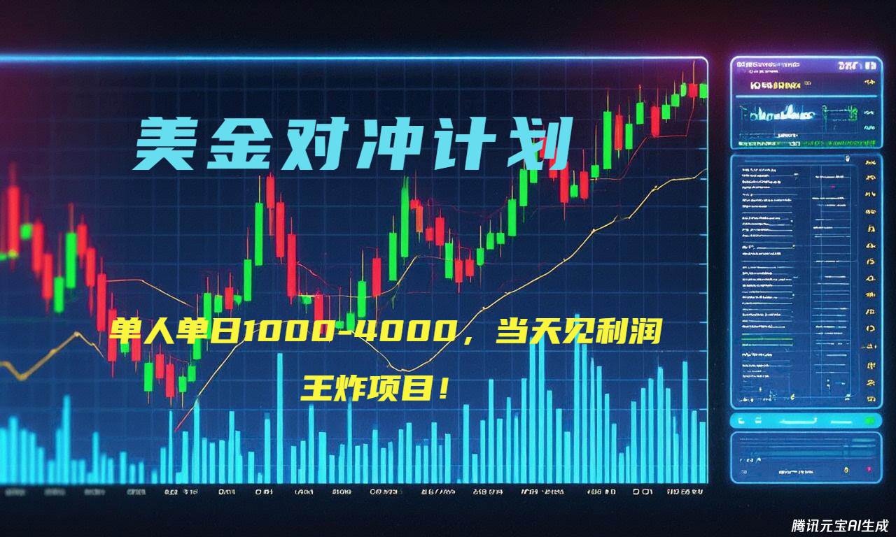 （15333期）2025年最暴力项目“美金先登计划”最新最强对冲战法，每日实际收益1K-4K-赚钱网