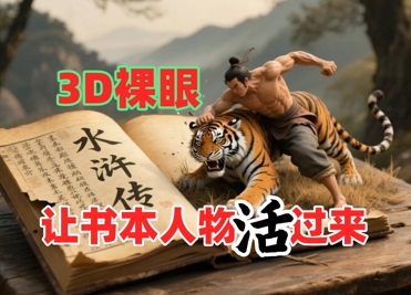 书本人物裸眼3D视频，新的玩法，流量超猛，保姆级教程-赚钱网
