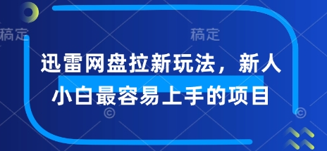 迅雷网盘拉新玩法，新人小白最容易上手的项目-赚钱网