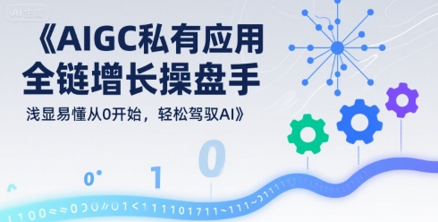 AIGC私有化应用全链增长操盘手，浅显易懂从0开始，轻松驾驭AI-赚钱网