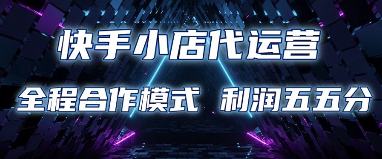 快手小店代运营 限时托管计划 合作模式 利润五五分成【揭秘】-赚钱网