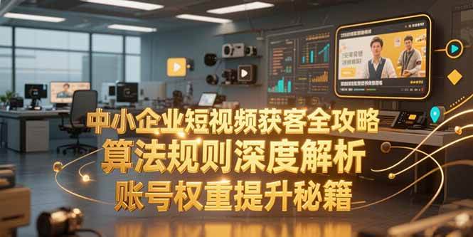 （15326期）中小企业短视频获客全攻略，算法规则深度解析，账号权重提升秘籍-赚钱网