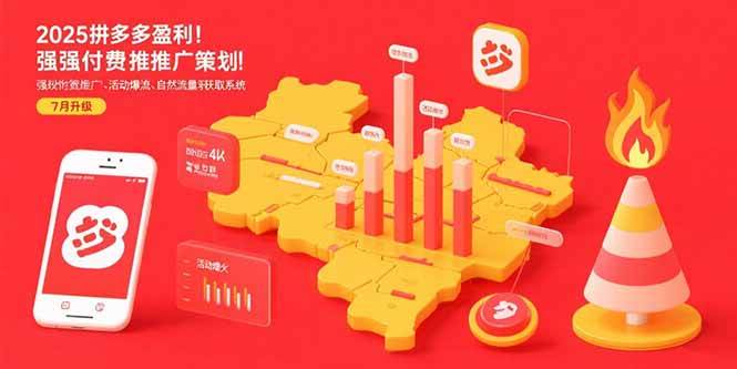 （15509期）2025拼多多盈利地图：强付费推广策略/活动爆流/自然流量获取系统(7月更新)-赚钱网