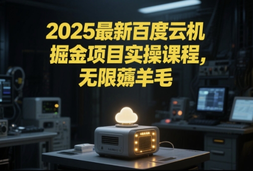 2025最新百度云机掘金项目实操课程单窗口保底5-10元月收益单窗口150+【揭秘】-赚钱网