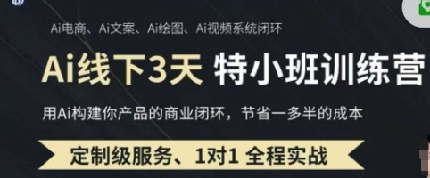 AI实操培训第20-21期线下，0基础保姆级教程，3月最新整理，企业获客、降本增效、打造超级个体-赚钱网
