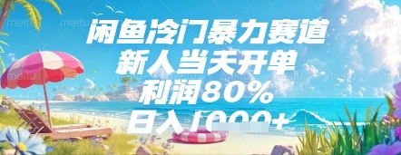 闲鱼冷门暴力赛道，新人当天开单，利润80%，日入几张，长期可做【揭秘】-赚钱网