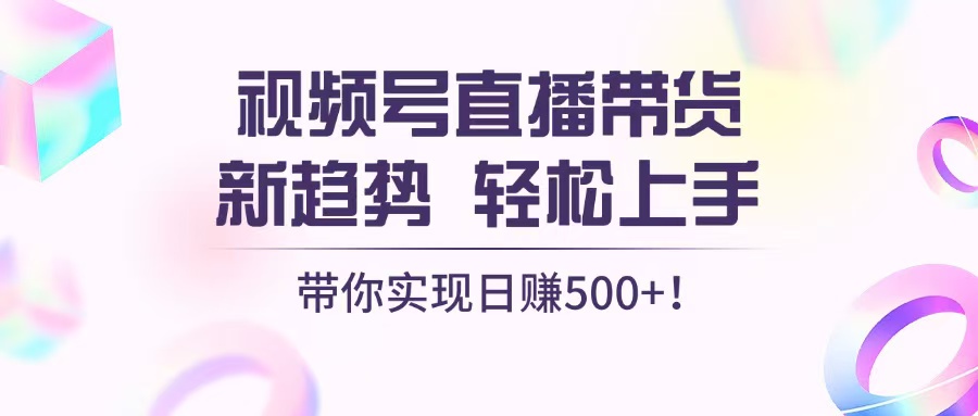（13370期）视频号直播带货新趋势，轻松上手，带你实现日赚500+-赚钱网