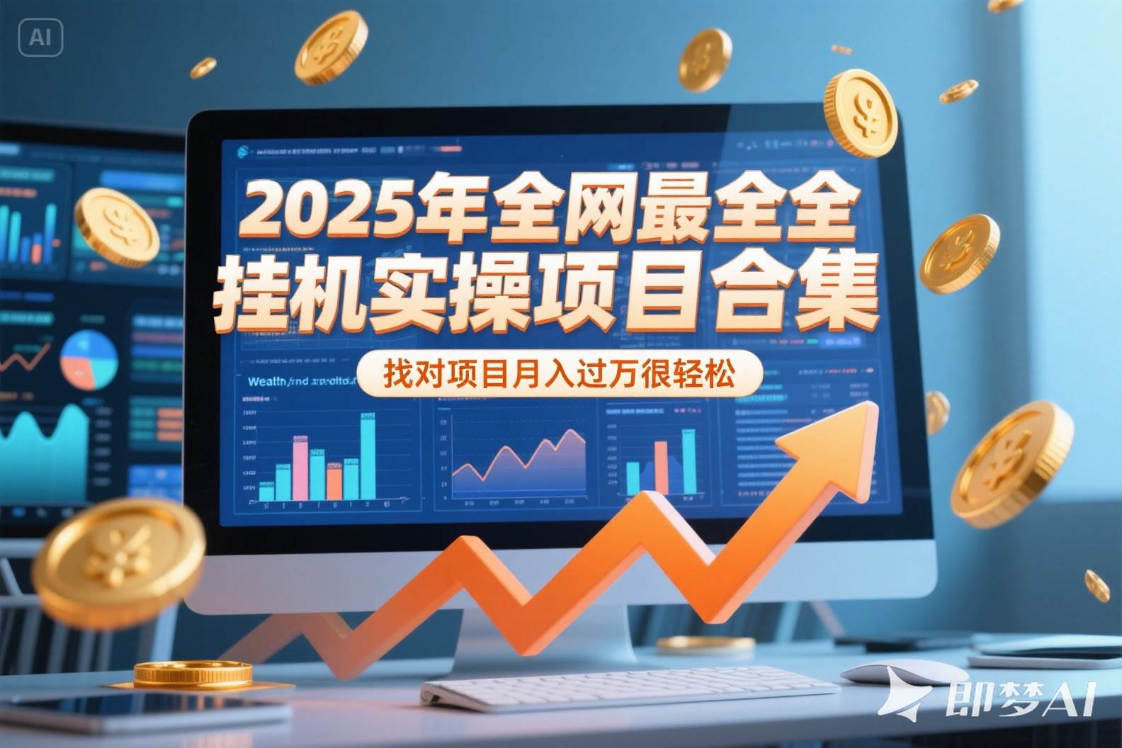 （15303期）2025年挂机实操项目实操演练，挂机类型，AI直播类型，轻资产创业类型…-赚钱网