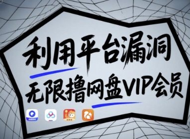 利用平台漏洞，无限撸网盘VIP会员，用户亲测有效!【漏洞原理+操作演示】-赚钱网