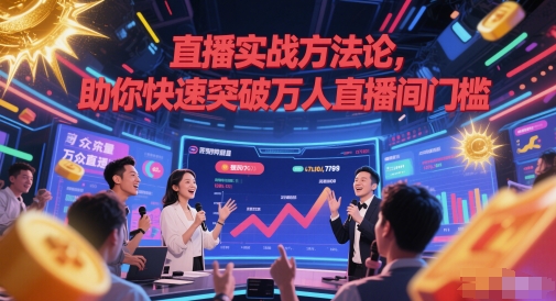 直播实战方法论，助你快速突破万人直播间门槛-赚钱网