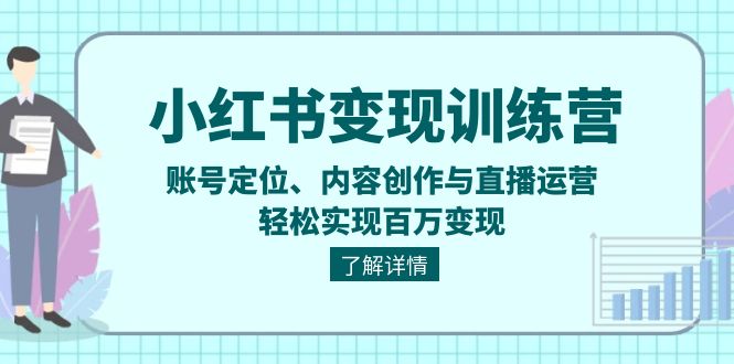 （13718期）小红书变现训练营：账号定位、内容创作与直播运营，轻松实现百万变现-赚钱网