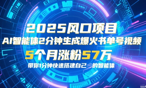 AI智能体2分钟一键生成爆火书单号原创视频，5个月涨粉57w，带你零代码1分钟搭建智能体-赚钱网