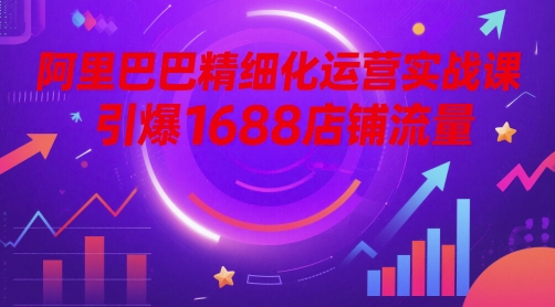 阿里巴巴精细化运营实战课，引爆1688店铺流量-赚钱网