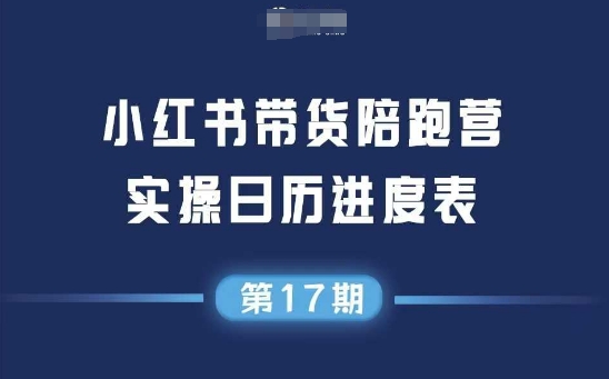 小红书第17期带货陪跑营，不囤货，无不直播，无不投流，通过选品+笔记内容+测品+笔记铺量+矩阵运营打爆款-赚钱网