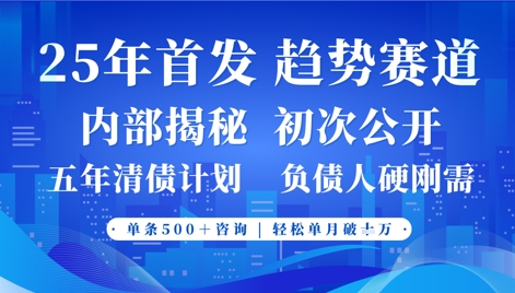 2025年首次公开，真正的事业型赛道，客咨不断，单月轻松破W-赚钱网