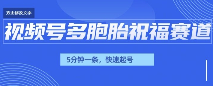 视频号最近爆火赛道，五胞胎送福，圈粉中老年，快速涨粉起号带货-赚钱网