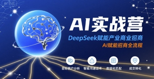 AI实战营：DeepSeek赋能产业商业招商，AI赋能招商全流程-赚钱网