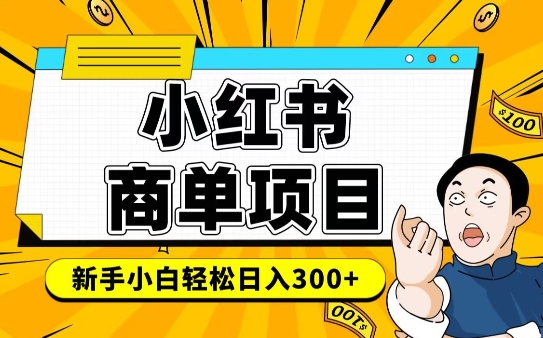 小红书千粉商单，稳定快速变现项目，实现月入6-8k并不是很难-赚钱网