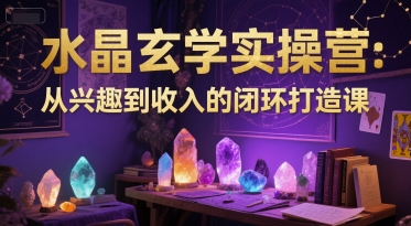水晶玄学实操营：从兴趣到收入的闭环打造课-赚钱网