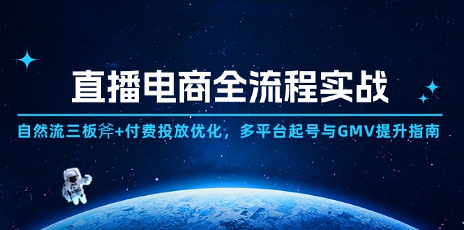 （14693期）直播电商全流程实战：自然流三板斧+付费投放优化,多平台起号与GMV提升指南-赚钱网