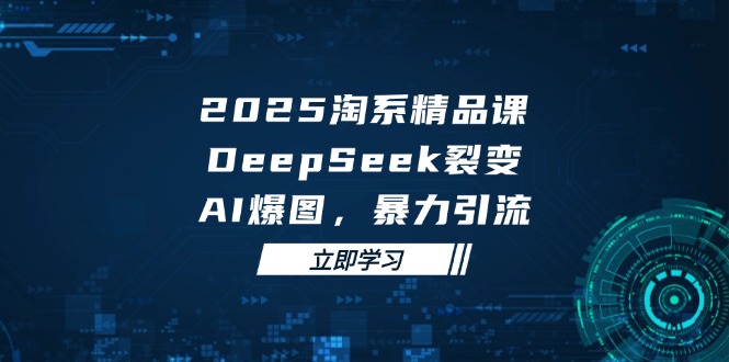 （14639期）2025 淘系精品课，DeepSeek 裂变，AI 爆图，暴力引流-赚钱网